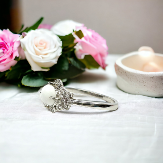 Memories Bloom: Floral Cremation & Breastmilk Ring in Silver or Gold