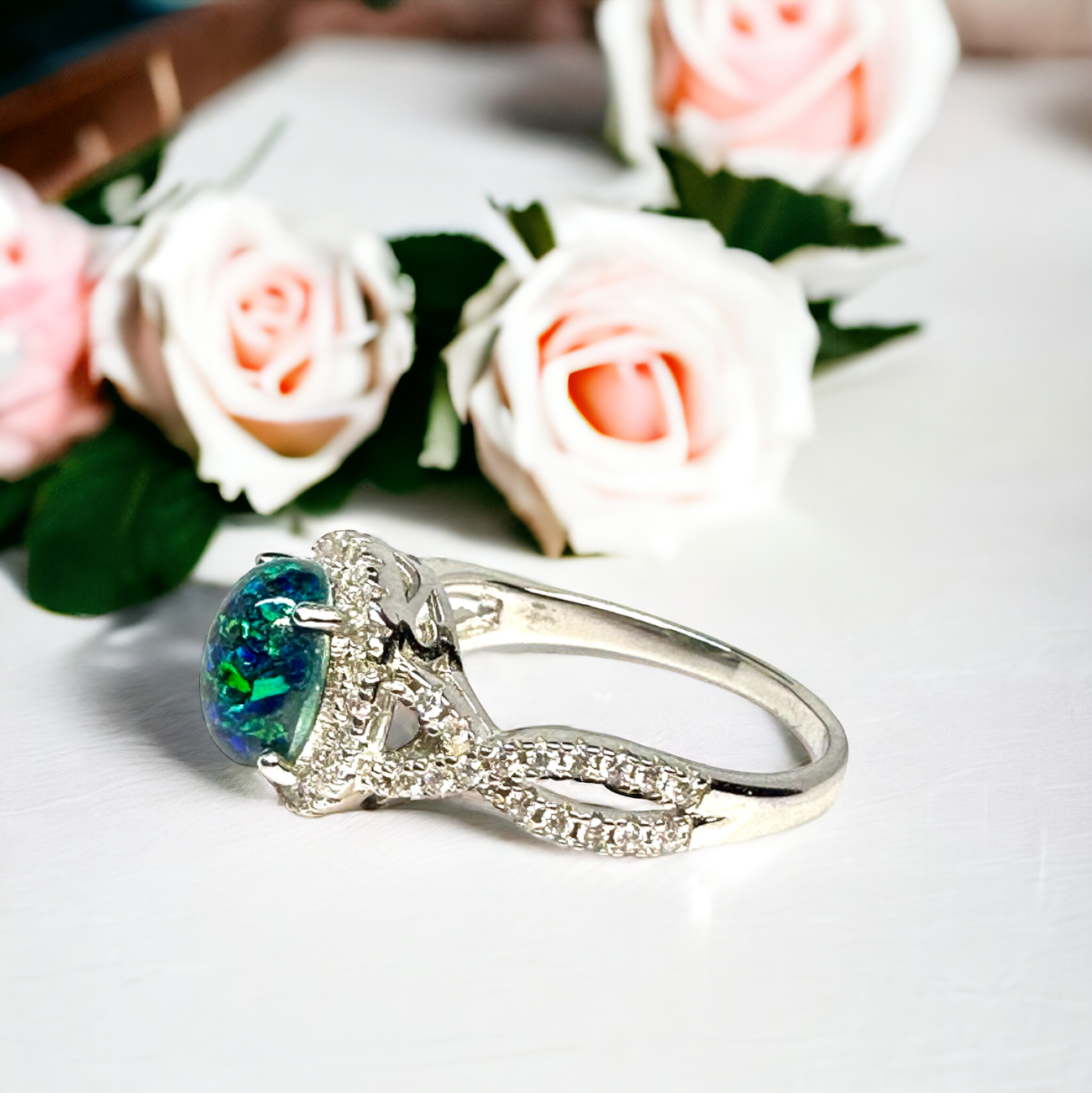Sterling Silver Infinity Design Heart Birthstone Family Ring -  ForeverGifts.com