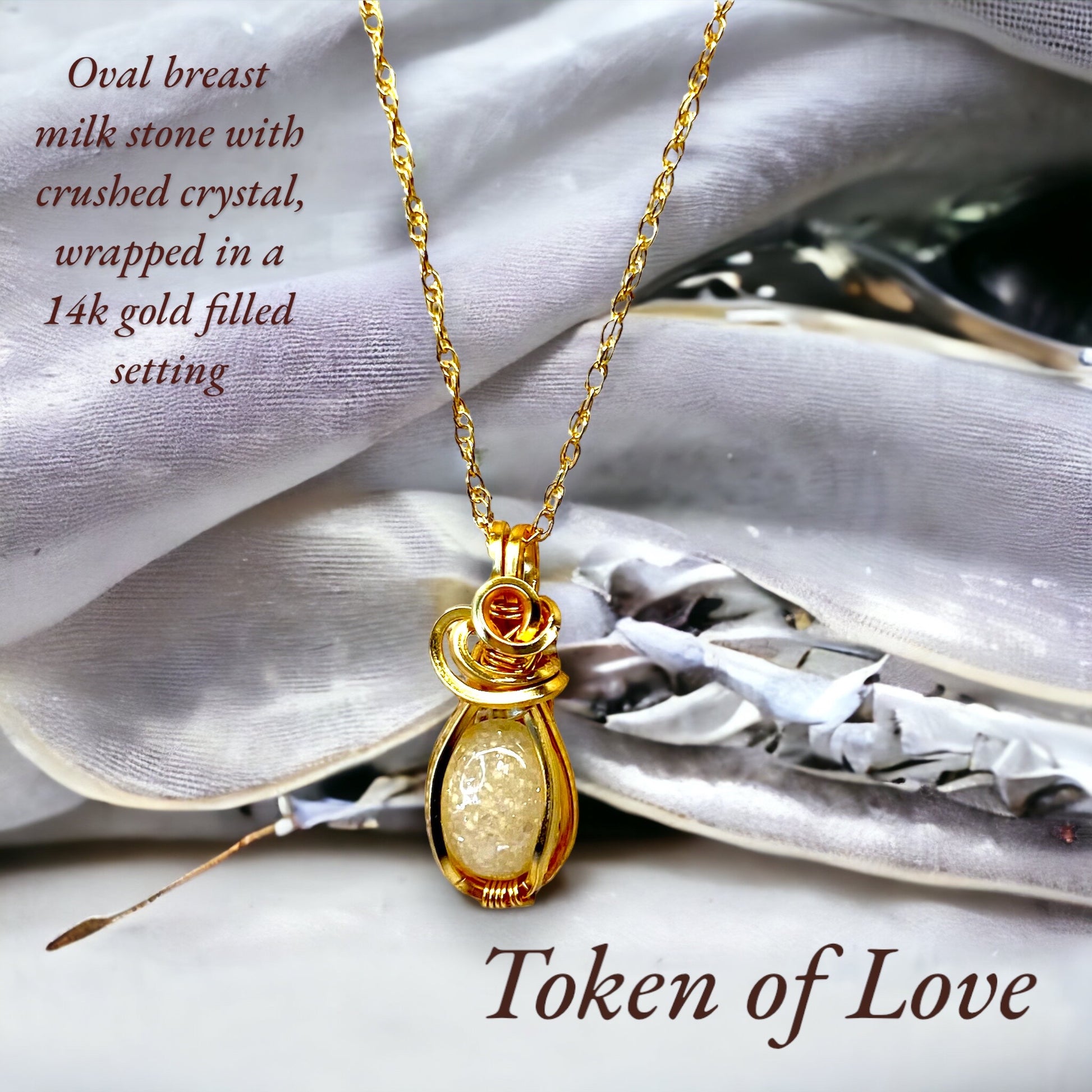 Mini Token of Love - Cremation & Breastmilk Necklaces in Gold & Silver –  Crystal Whimsy